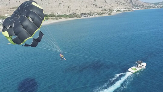 Parasailing in Lindos region by Rodos Water Sports Action