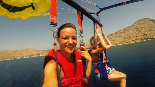 Parasailing in Pefkos by Rodos Water Sports Action